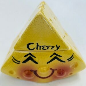 Vintage Cheezy Anthropomorphic Cheese Condiment Jar DeForest Vintage 1950s